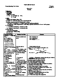 Giáo án Tự chọn Tiếng Anh Lớp 8 - Week 21, Pe