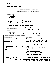 Giáo án Tự chọn Tiếng Anh Lớp 8 - Week 23, Pe