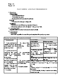 Giáo án Tự chọn Tiếng Anh Lớp 8 - Week 25, Pe