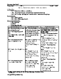 Giáo án Tự chọn Toán 8 - Tuần 2, Tiết 2: Nhân