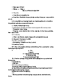 Giáo án Vật lí 8 - Tiết 11, Bài 9: Áp suất kh