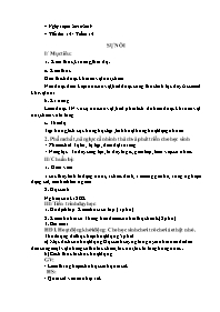 Giáo án Vật lí 8 - Tiết 14, Bài: Sự nổi - Năm