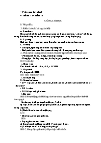 Giáo án Vật lí 8 - Tiết 15, Bài: Công cơ học - Năm học 2019-2020
