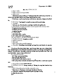 Giáo án Vật lí 8 - Tiết 19, Bài 15: Công suất