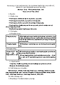 Giáo án Vật lí 8 - Tiết 22+23, Bài: Các chất