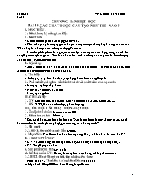 Giáo án Vật lí 8 - Tiết 23, Bài 19: Các chất được cấu tạo như thế nào? - Năm học 2019-2020