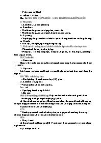 Giáo án Vật lí 8 - Tiết 3, Bài 3: Chuyển động đều. Chuyển động không đều - Năm học 2019-2020