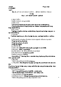 Giáo án Vật lí 8 - Tiết 9, Bài 8: Áp suất chấ