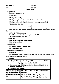 Giáo án Vật lí 8 - Tuần 19-21