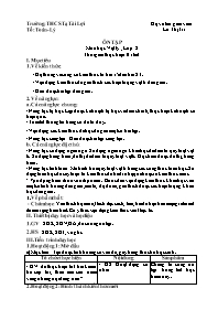 Giáo án Vật lí 8 - Tuần 27: Ôn tập - Lê Thị T