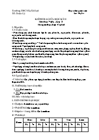 Giáo án Vật lí 8 - Tuần 28: Kiểm tra giữa học