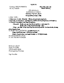 Giáo án Vật lí 8 - Tuần 35 - Năm học 2021-202