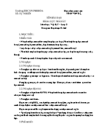 Giáo án Vật lí 8 - Tuần 6 - Năm học 2021-2022