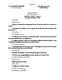 Giáo án Vật lí 8 - Tuần 8 - Năm học 2021-2022