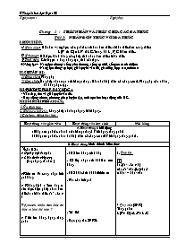 Kế hoạch bài dạy học kì I Đại số 8