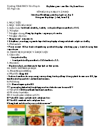 Kế hoạch bài dạy Lịch sử 8 - Tuần 23 - Năm họ