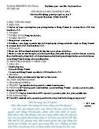 Kế hoạch bài dạy Lịch sử 8 - Tuần 24 - Năm họ