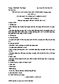 Kế hoạch bài dạy Ngữ văn 8 - Tuần 4-7 - Năm h