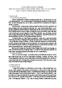 Rèn kĩ năng khai thác kiến thức địa lí tự nhi