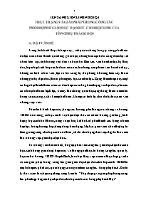 Sáng kiến kinh nghiệm Thực trạng và giải pháp