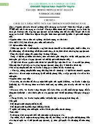 Tài liệu Bồi dưỡng HSG môn Lịch sử và Địa lí