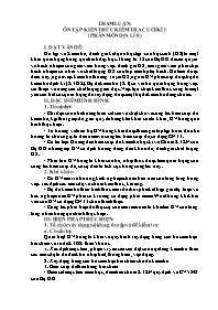 Tham luận ôn tập kiến thức kiểm tra cuối kì I