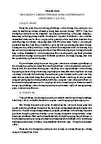 Tham luận Phát hiện và bồi dưỡng học sinh giỏ