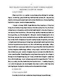 Thực trạng và giải pháp của vấn đề Giáo dục đ