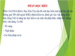 Bài giảng môn Ngữ văn 8 - Đọc hiểu trao đổi