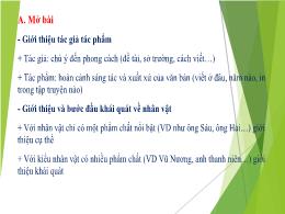 Bài giảng môn Ngữ văn 8 - Phân tích nhân vật