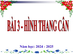 Bài giảng môn Toán Lớp 8 (Cánh diều) - Bài 3: