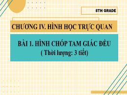Bài giảng Toán 8 - Chương IV - Bài 1: Hình ch
