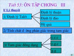 Bài giảng Toán 8 (Hình học) - Tiết 53: Ôn tập