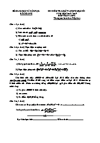 Đề kiểm tra chất lượng học kì 1 môn Toán 8 - 