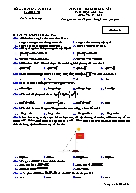 Đề kiểm tra cuối học kì 1 môn Toán 8 - Mã đề 
