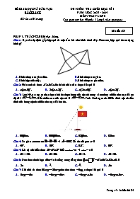 Đề kiểm tra cuối học kì 1 môn Toán 8 - Mã đề 