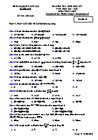 Đề kiểm tra cuối học kì 1 môn Toán 8 - Năm họ