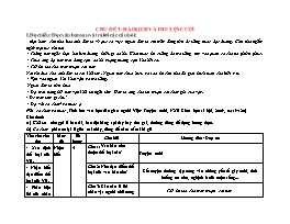 Giáo án Ngữ văn 8 - Chủ đề 3: Hài kịch và tru