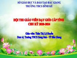 Hội thi giáo viên dạy giỏi cấp tỉnh chu kỳ 20